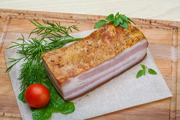 Foto pancetta cruda