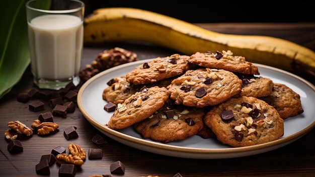 Raw Banana Chocolate Chip Cookies