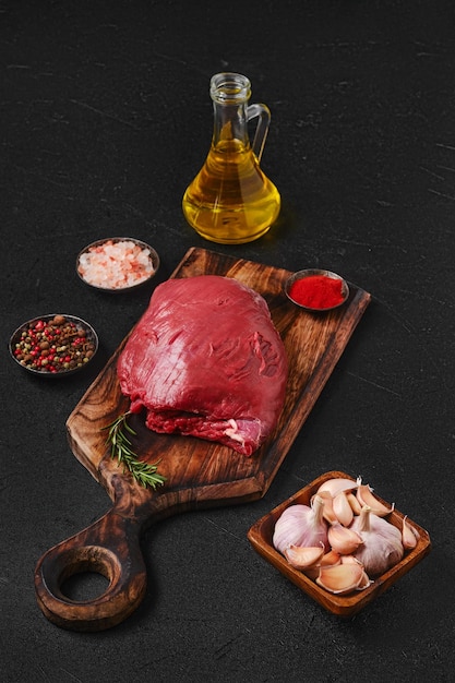 Raw beef shoulder boneless meat
