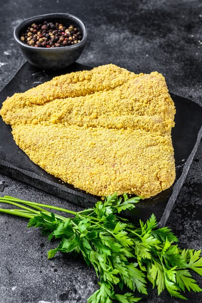 Raw Breaded German Weiner Schnitzel