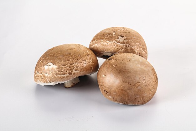 Raw brown champignon for cooking