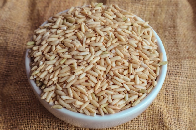 Raw brown rice