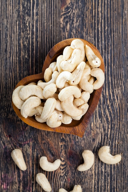 raw cashew on table