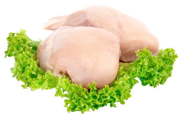 Raw chicken breast filets