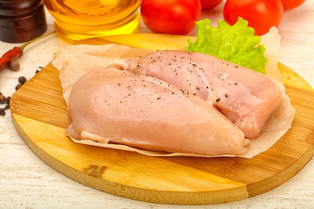 Raw chicken breast