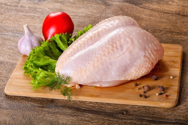 Raw chicken breast