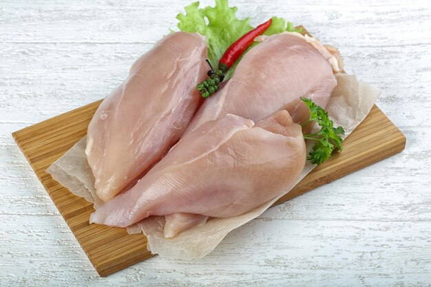 Raw chicken breast