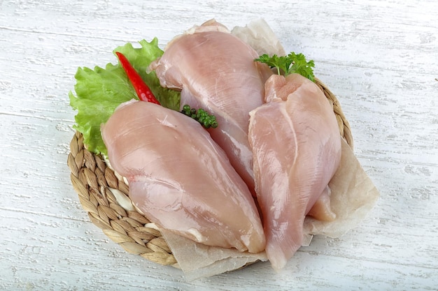 Raw chicken breast