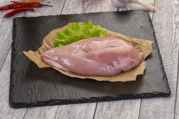 Raw chicken breast