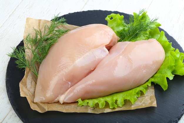 Raw chicken breast