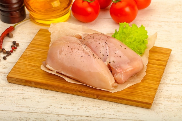 Raw chicken breast