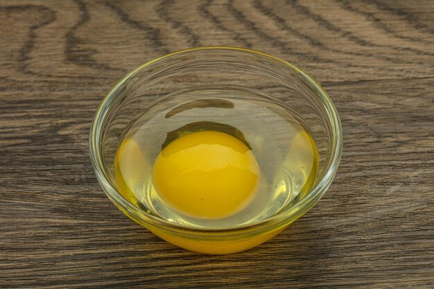 Raw Chicken egg in the bowl