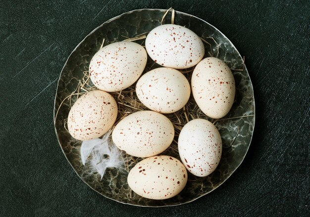 Raw chicken eggs