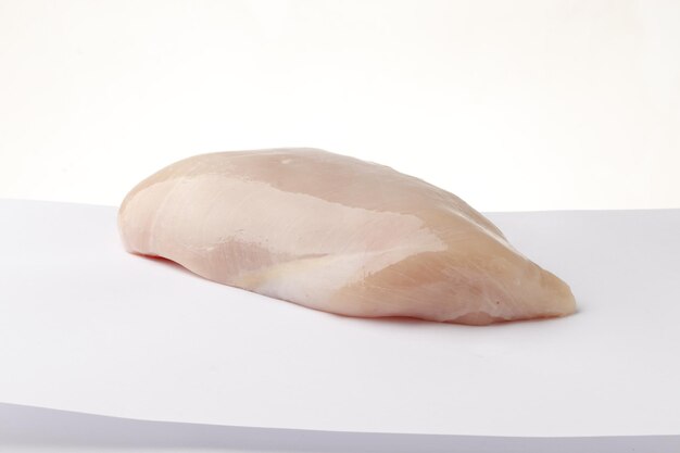 raw chicken fillet isolated on a white background