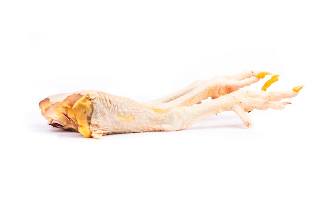 Raw chicken legs isolated on white. 