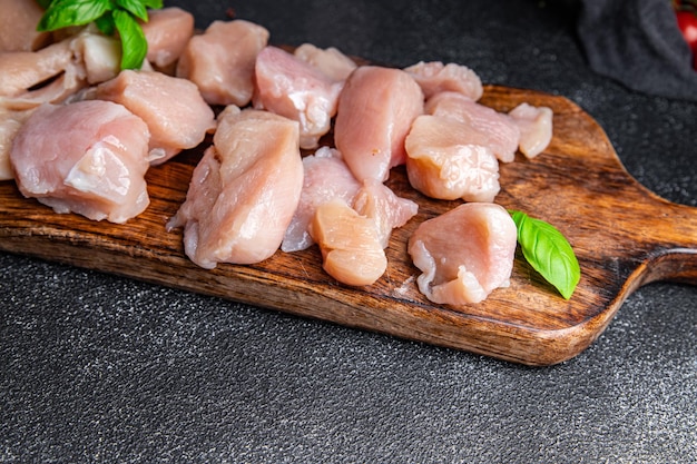 raw chicken slice poultry meat meal food snack diet on the table copy space food background