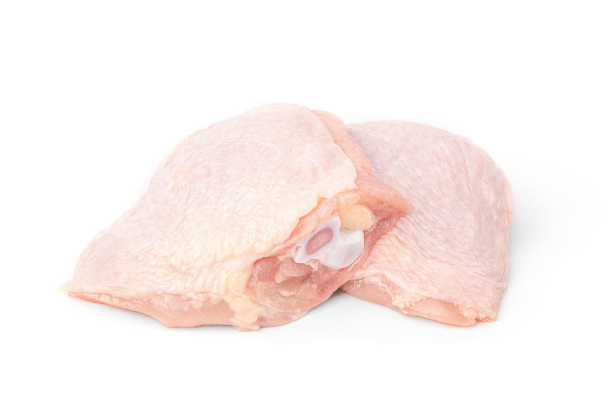 Premium Photo Raw chicken thigh isolated on white