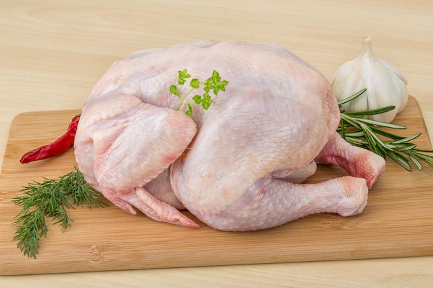 Raw chicken