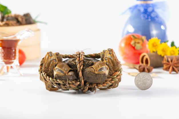 Raw chinese mitten crab shanghai hairy crab