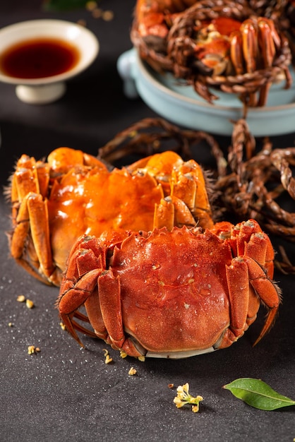 Raw chinese mitten crab shanghai hairy crab