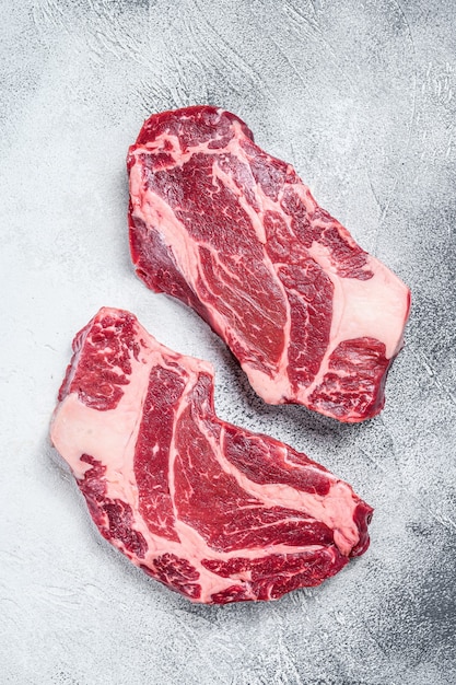 Raw chuck roll steaks premium beef meat