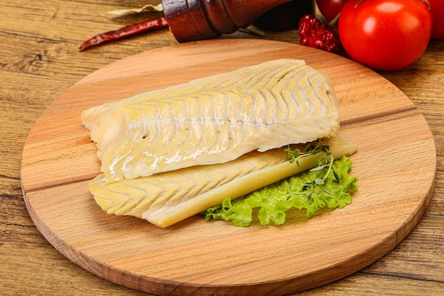 Raw cod fish for cooking