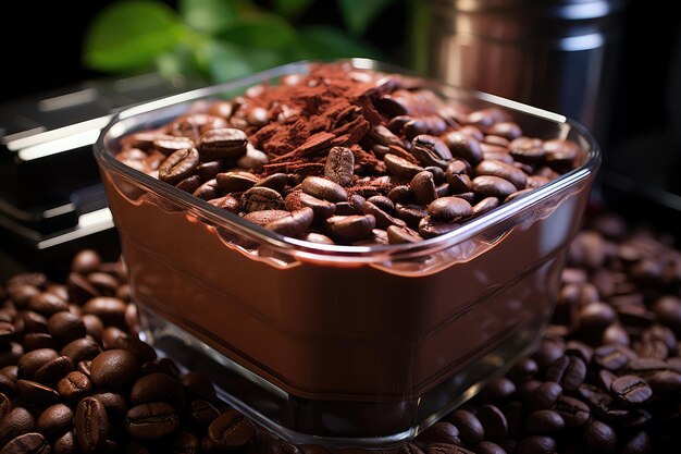 raw coffee bean in the table professional advertising photography