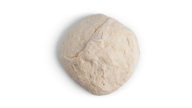 Raw dough isolated on white background