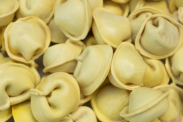 Raw dumplings texture background Ready to cook