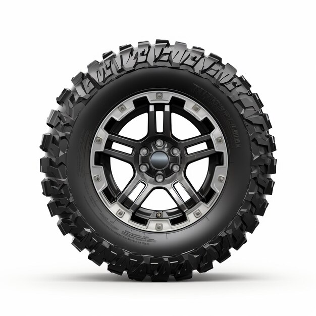 Photo raw and edgy off road wheel design with primitivist elements