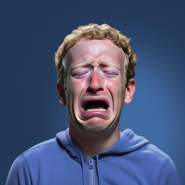 The Raw Emotions of Mark Zuckerberg A Captivating Photorealistic Portrait of a Baby Zuckerberg in T