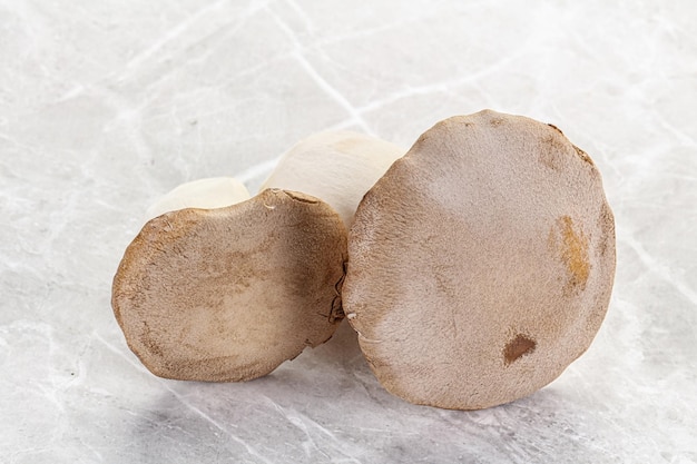 Raw Eringi mushrooms for cooking