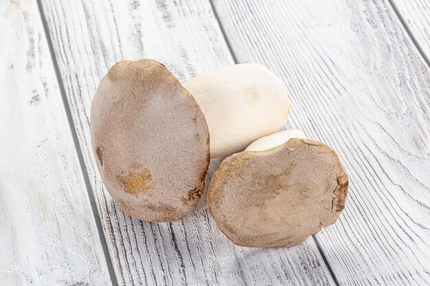 Raw Eringi mushrooms for cooking