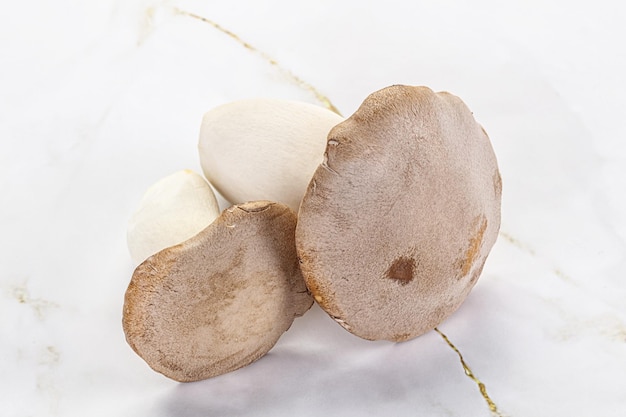 Raw Eringi mushrooms for cooking