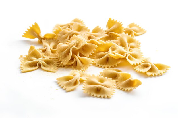 Photo raw farfalle pasta isolated on white background