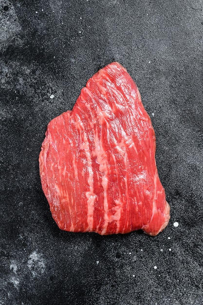 Raw flat iron steak