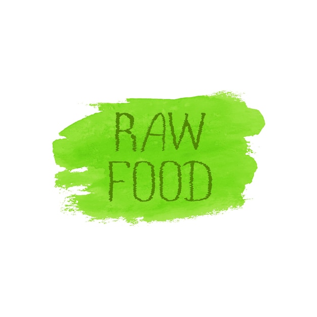 Photo raw food concept logo design template