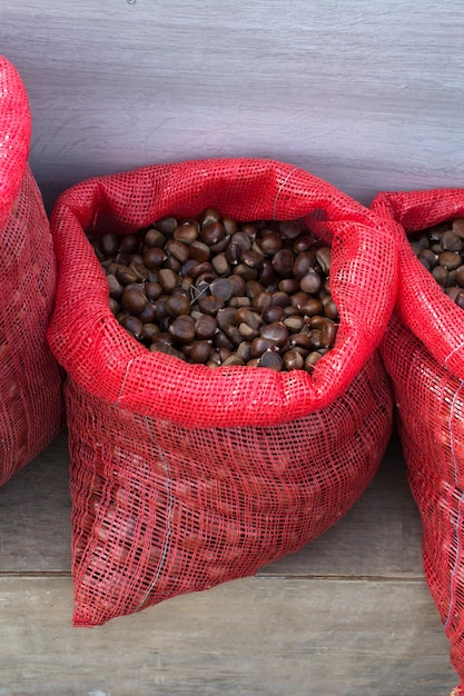 Raw fresh chestnut for ready for sale