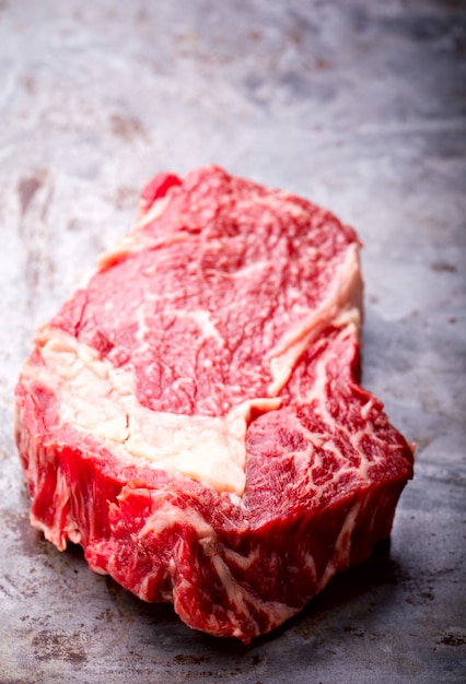 Raw Fresh Marbled Meat Beef Steak 
