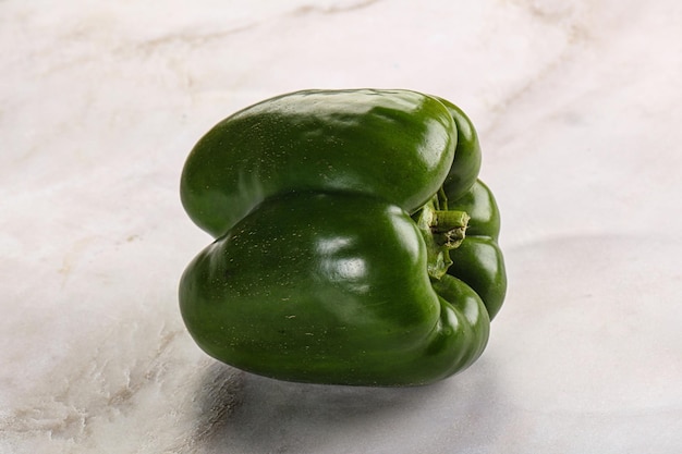 Raw green bulgarian bell pepper paprika