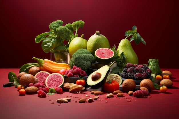 Raw healthy food Generate Ai