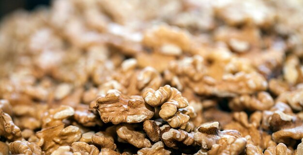 Raw healthy Food Walnut Close Up  View