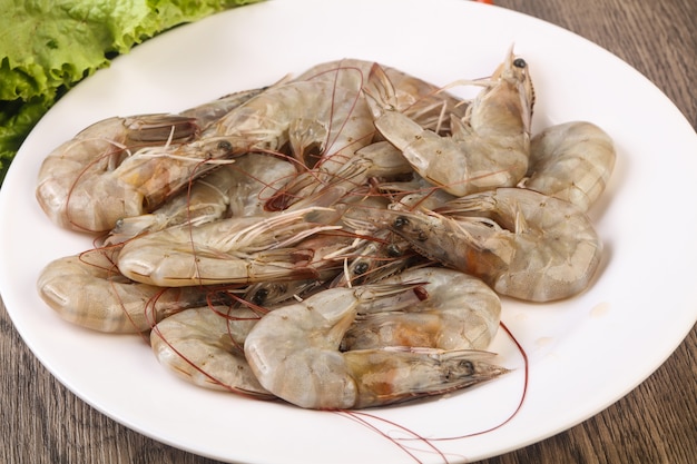 Raw king prawn