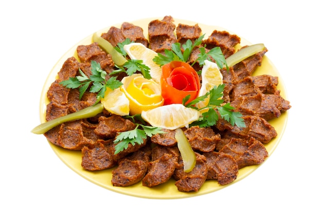 Photo raw kofta cig kofte turkish food