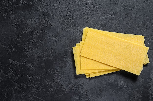 Raw lasagna sheets. 