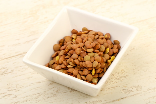 Raw lentils