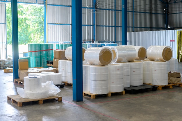 Raw material for medical industrial Factory  in Warehouse background