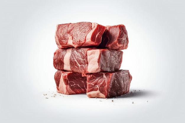 Photo raw meat on a white background