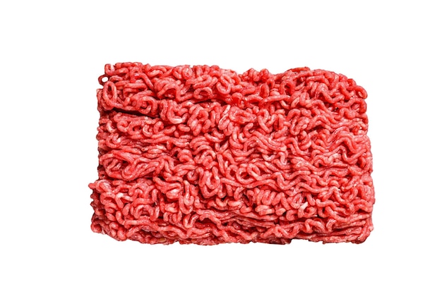 Photo raw mince ground meat isolated on white background