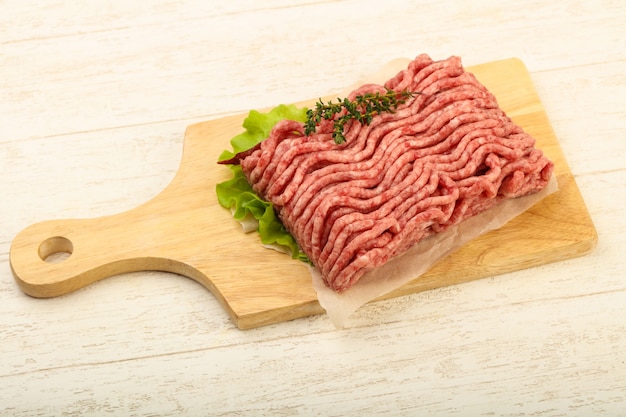 Raw minced beef meat